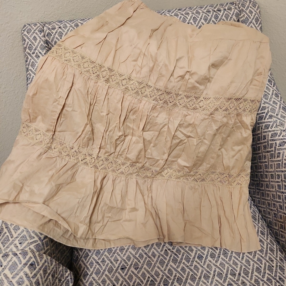Cotton and lace skirt